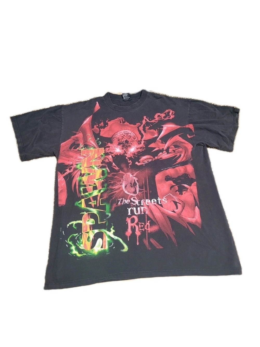 Vintage 1997 Spawn The Streets Run Red Tshirt Mens XLarge Comic Tee RARE